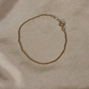 Vintage Avon 1/20 14k Gold Filled Triangle Flat Link Chain Bracelet 7.75” A26